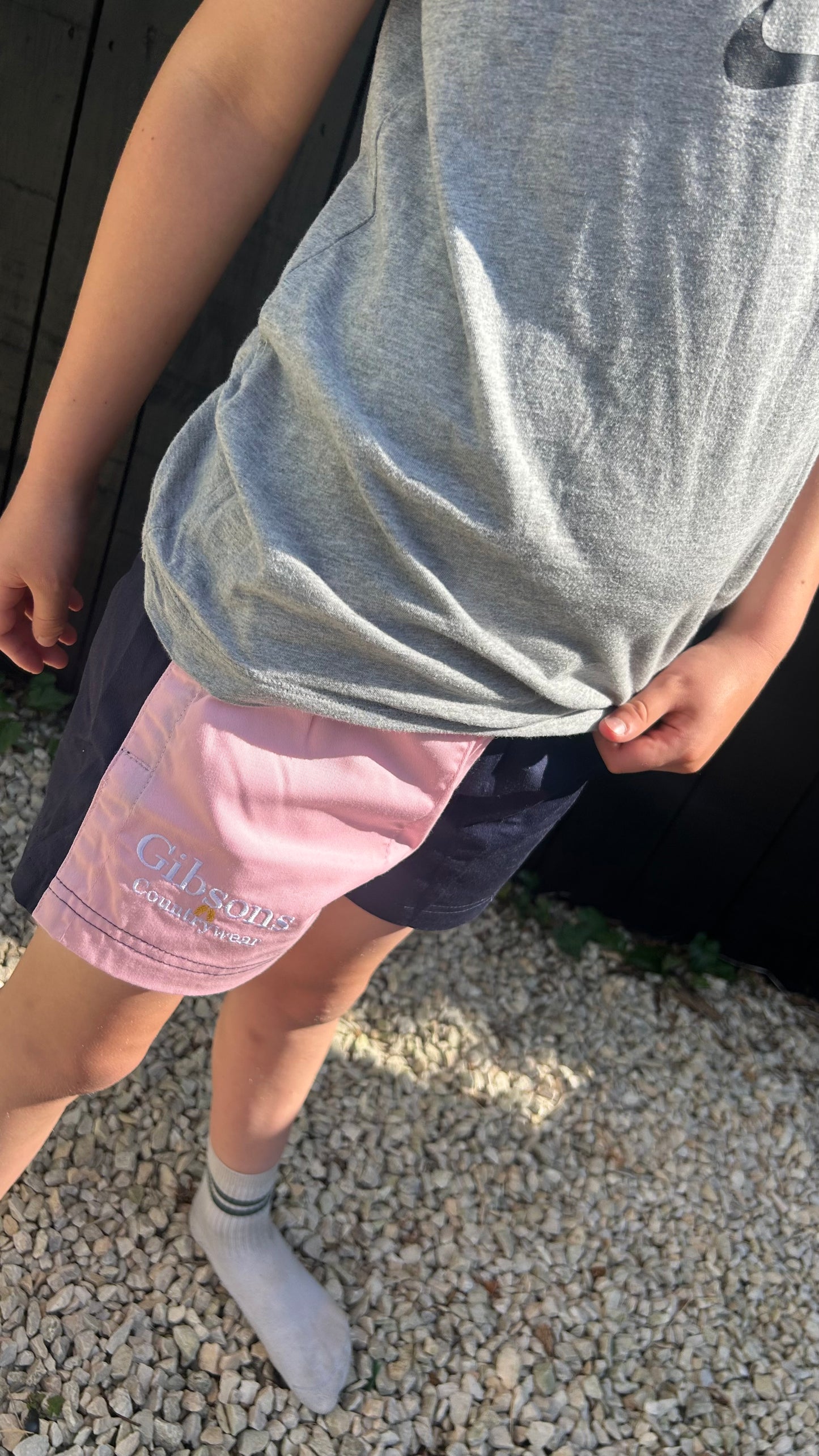 Pink & Navy Children’s Harlequin Shorts