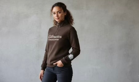 Chocolate 1/4 Zip Sweatshirt