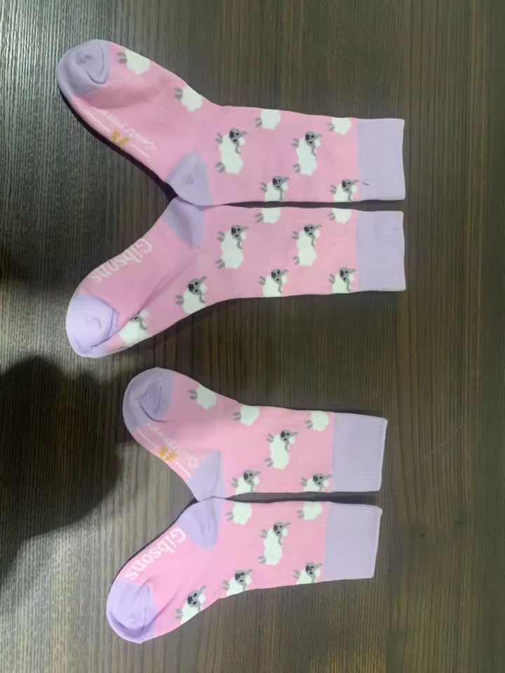 Pink & Purple children’s sheep socks 