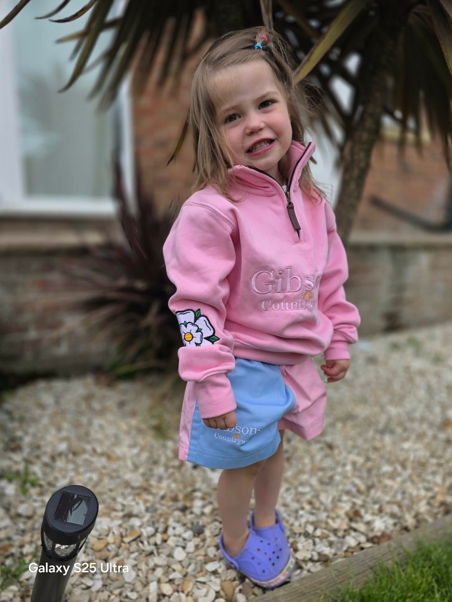 Childrens Pink & Blue Harlequin Shorts