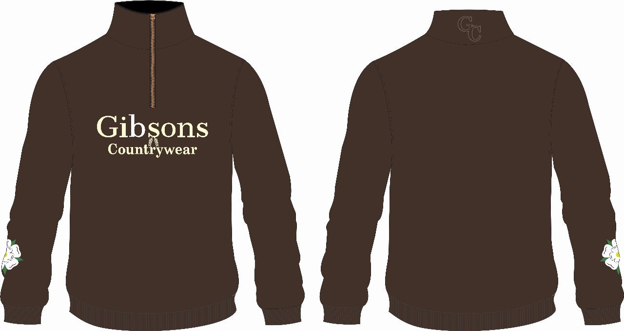 Chocolate 1/4 Zip Sweatshirt