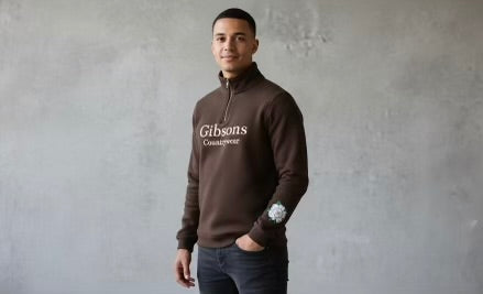Chocolate 1/4 Zip Sweatshirt